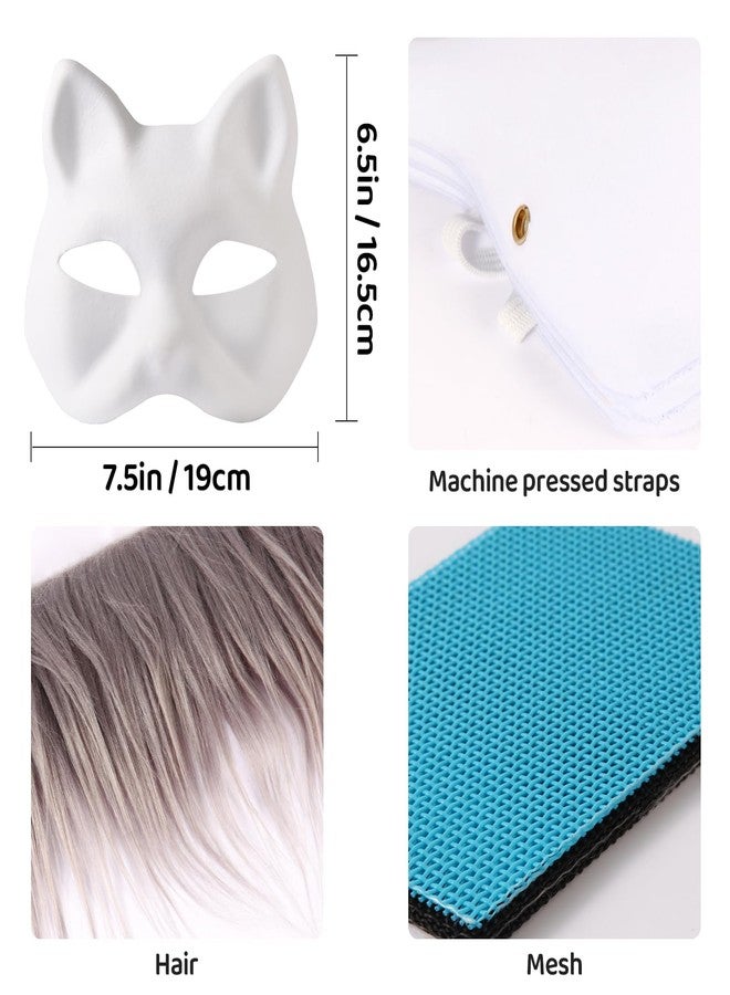 Varpotle Cat Mask with Fur and Eye Mesh, 13 PCS Fun Therian Masks Kit for FURRY Makers, Therian Starter Set with All the Stuff, Fun Gift for a Child to Home Projects, Rainy Day Activities and Halloween - Image 4